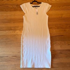 White ribbed dress